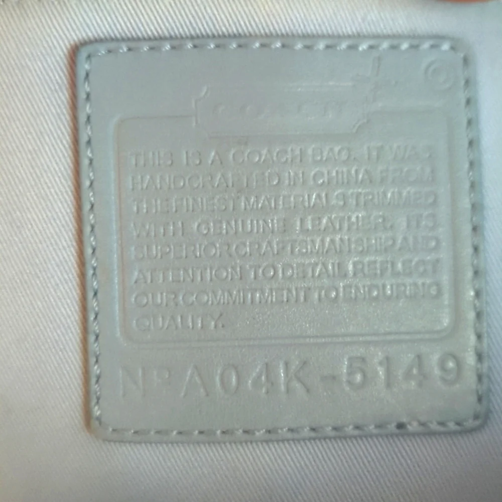 VGUC Vintage Rare Coach canvas and leather messenger khaki 5149 - Picture 14 of 16